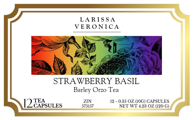 Strawberry Basil Barley Orzo Tea (Single Serve K-Cup Pods) (12 pods, ZIN: 575157) - 3 Pack