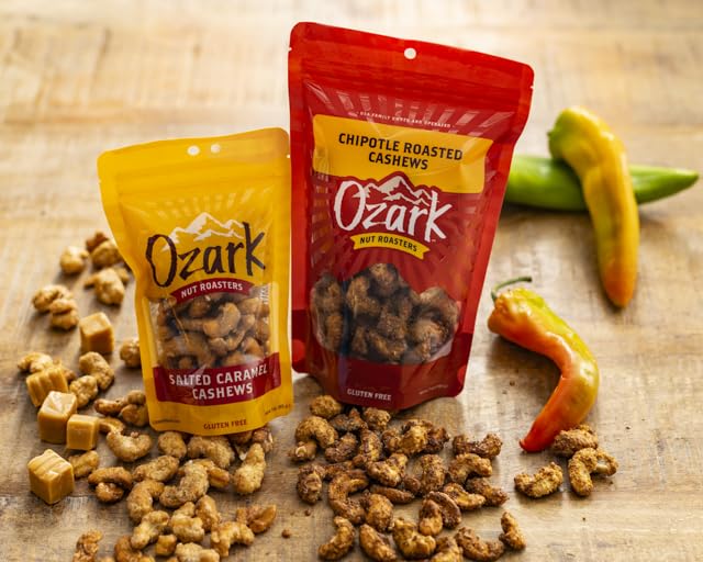 OZARK NUT ROASTERS, Cajun Mixed Nuts, Hot & Spicy Flavored Snack Nuts, Blend of Pecans, Peanuts, Cashews, Almonds & Brazilian Nuts Pack of 1 (16 oz)