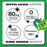 ASPIRE® Apple Acai, Healthy Energy Drink 80mg Natural Caffeine, Zero Sugar No Carbs Keto Friendly, 12 Pack Green Tea Sugar Free Drink Low Caffeine