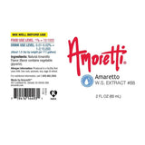 Amoretti - Amaretto Extract Water Soluble 2 oz - Highly Concentrated & Perfect For Pastry, Savory, Brewing, and more, Preservative Free, Vegan, Kosher
