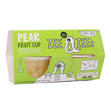 Zee Zees Diced Pear Fruit Cup, in 100% Juice, No Sugar Added, Gluten Free, 4 oz Cups, 24 pack