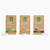 Green Llama Eco-Friendly Cleaning Refill Tablets Variety Pack - Multi-Surface, Glass & Bathroom Cleaners with Natural Essential Oils in Compostable