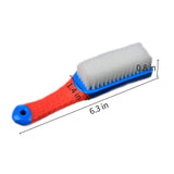 Emoly Scrub Brush Comfort Grip & Flexible Stiff Bristles Heavy Duty for Bathroom Shower Sink Carpet Floor, Blue Red