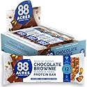 88 Acres Pumpkin Seed Protein Bars, Fudge Brownie, 9 Count, 12g Plant-Based Protein, Gluten Free, Nut Free, School Safe Snack Bar, Vegan, Non-GMO