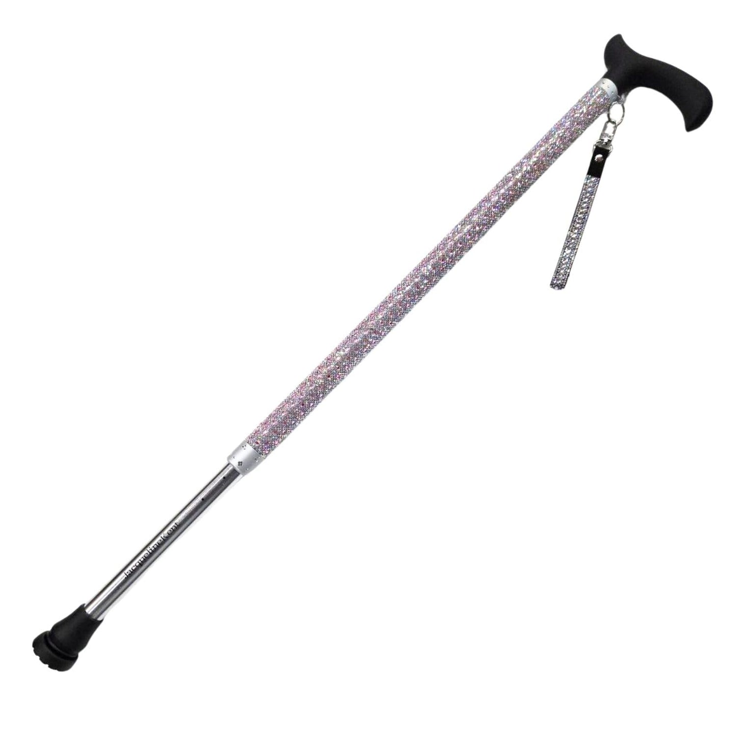 Jacqueline Kent Sugar Cane - Adjustable Cane - Flamingo Pink Diamond