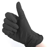 Powder-Free Nitrile Utility Gloves. 100 Gloves (Black, L)