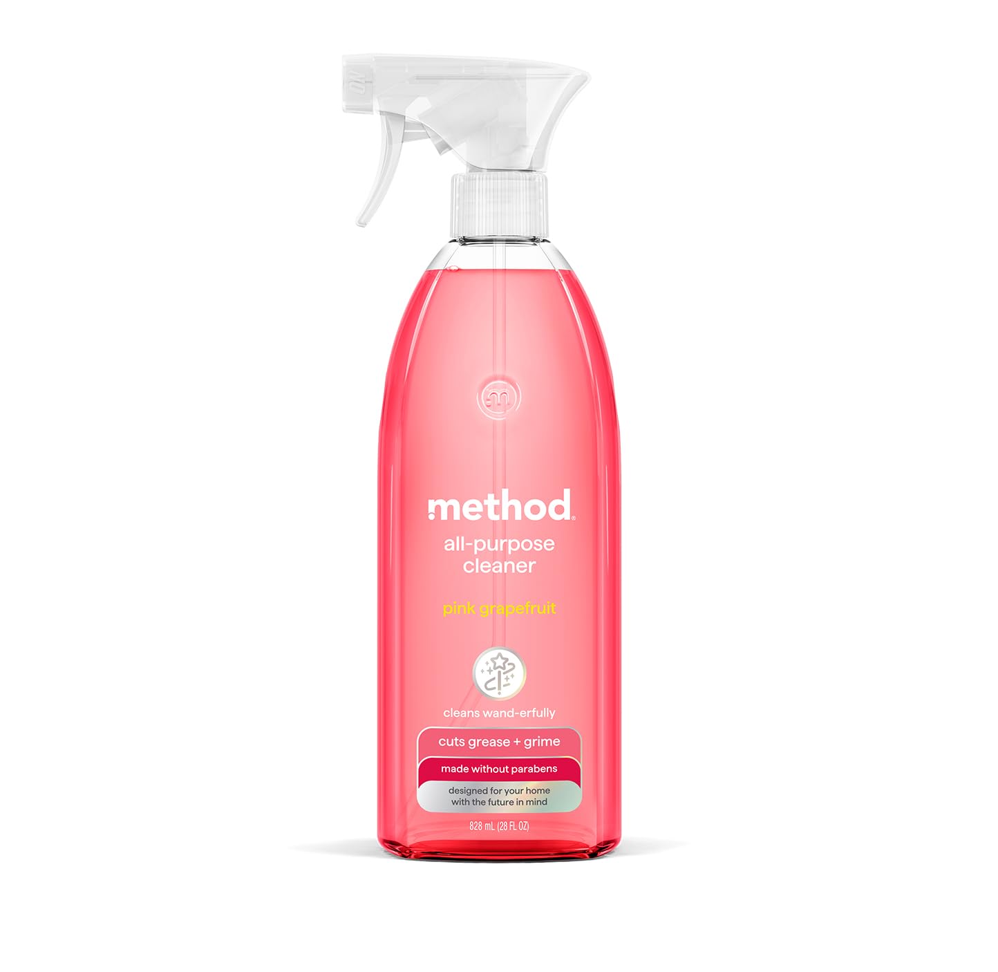 Method All-Purpose Cleaner, Pink Grapefruit, Perfect for Most Counters, Tiles, Stone, and More, 28 oz spray bottle