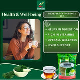Hanan Herbal Moringa Tea (te de moringa) 1.1 oz (30 g) - Natural Dried Oleifera Plant Leaves from Peru