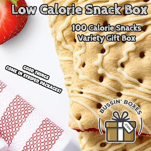 Low Calorie Snacks Variety Pack with 100 Calorie Snacks - Healthy Snacks for Adults and Kids - 50 Count Bulk Snack Box Assembled by Bussin Boxes