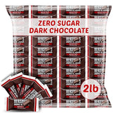 Sugar Free Chocolate - SPECIAL DARK Zero Sugar Chocolate Candy Bite Size Bars - 2 LB Bag (32 oz) - Individually Wrapped Chocolate - With Queen Jax