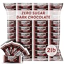 Sugar Free Chocolate - SPECIAL DARK Zero Sugar Chocolate Candy Bite Size Bars - 2 LB Bag (32 oz) - Individually Wrapped Chocolate - With Queen Jax