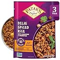 Patak's Delhi Spiced Rice, Fragrant Basmati with Chickpeas, Onion & Tomato, Kosher, Vegan Microwavable Meal Ready in 90 Seconds, For Quick Lunch or Dinner, 10.05 oz, 3-Pack