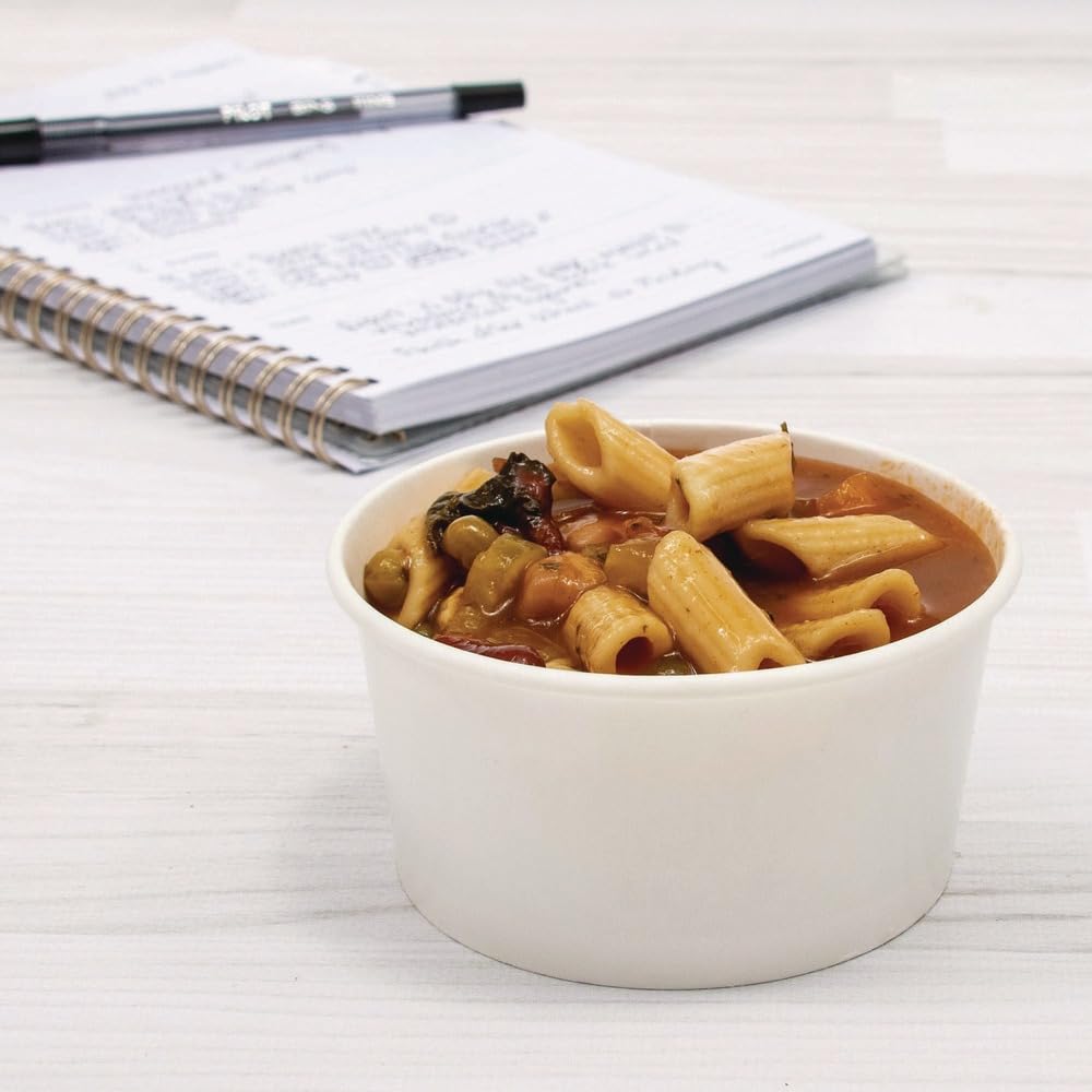 Solo VS606X-02050 6 oz White Vs DSP Paper Food Container (Case of 1000)