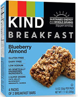 Kind Breakfast Bars New Variety 5 Pack. 1 Box of each: Dark Chocolate, Honey Oat, Peanut Butter, Almond Butter. Total of 40 Bars