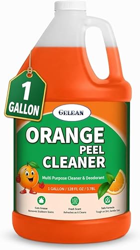 GELEAN orange peel Multi Purpose Cleaner & Deodorant - Floor Cleaner (Made in USA) | Tile, Stone, Laminate, Vinyl & Natural Wood Floor Cleaner