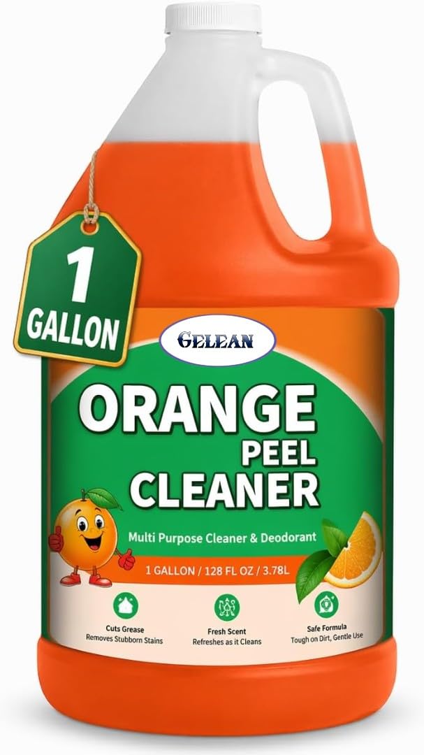 GELEAN orange peel Multi Purpose Cleaner & Deodorant - Floor Cleaner (Made in USA) | Tile, Stone, Laminate, Vinyl & Natural Wood Floor Cleaner