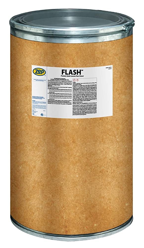 Zep Flash Powdered Concrete Floor Cleaner - 125lb (Case of 1) 72342 - Premium Grade, Alkaline, Removes Grease and Oil Deposits
