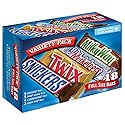 SNICKERS, TWIX, MILKY WAY & 3 MUSKETEERS Individually Wrapped Variety Pack Full Size Milk Chocolate Candy Bars Bulk Assortment, 33.31 oz, 18 Bars