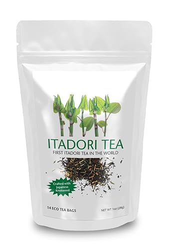 Itadori Tea - Organic Black Tea With Japanese Knotweed For Resveratrol & Immune Support, Antioxidant-Rich, All-Natural Ingredients, 14 Tea Bags