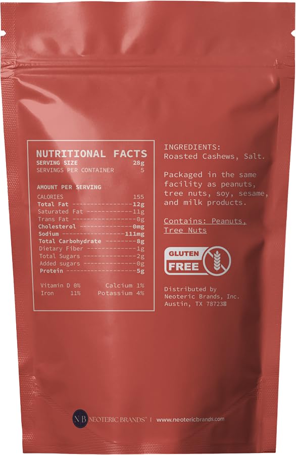 Many a Summer Roasted Salted Cashews - 5oz Resealable Pouch
