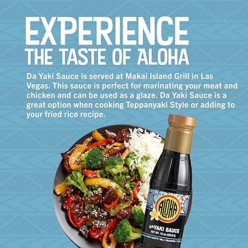 Aloha Shoyu - Da Yaki Sauce - Sauce for Teppanyaki Style Cooking - Made in Hawaii - 15 oz. Bottle