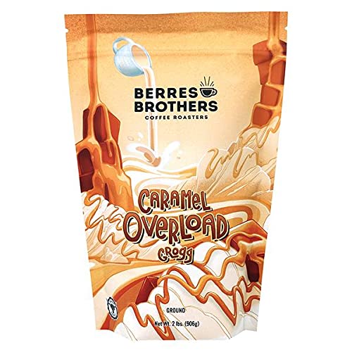 Berres Brothers Caramel Overload Grogg Ground Coffee 2 lb Package Creamy with an Explosion of Caramel Flavor, Medium Roast, 2 Pounds