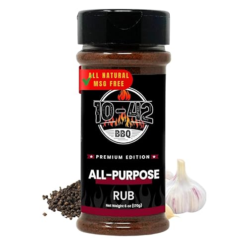 10-42 All-Purpose BBQ Rub Seasoning NO MSG, 0 Calorie | Premium Edition, All Natural Dry Meat Rubs for Chicken, Turkey, Pork, Beef, Steak, Ribs