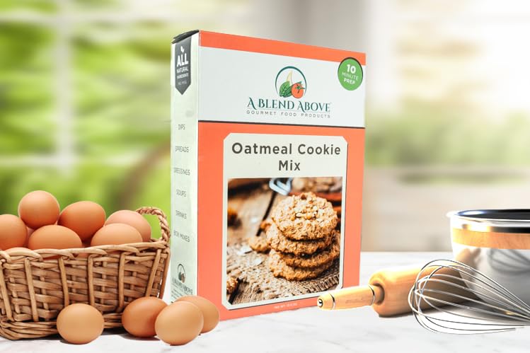 A Blend Above Oatmeal Cookie Mix, Oatmeal Delight: Irresistible Cookie Mix for Homemade Treats, Quick and Easy to Make, Makes 36 Cookies, 10 Minute