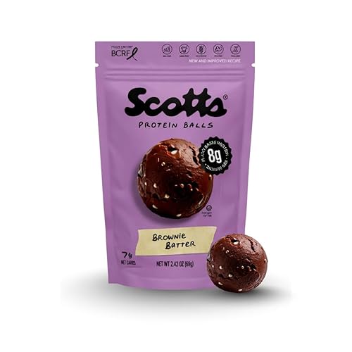 Scott's Protein Balls - Plant-Based Snacks with 8g High Protein - Gluten Free, Non GMO, Dairy Free Energy Balls - Healthy Protein Bites for Kids