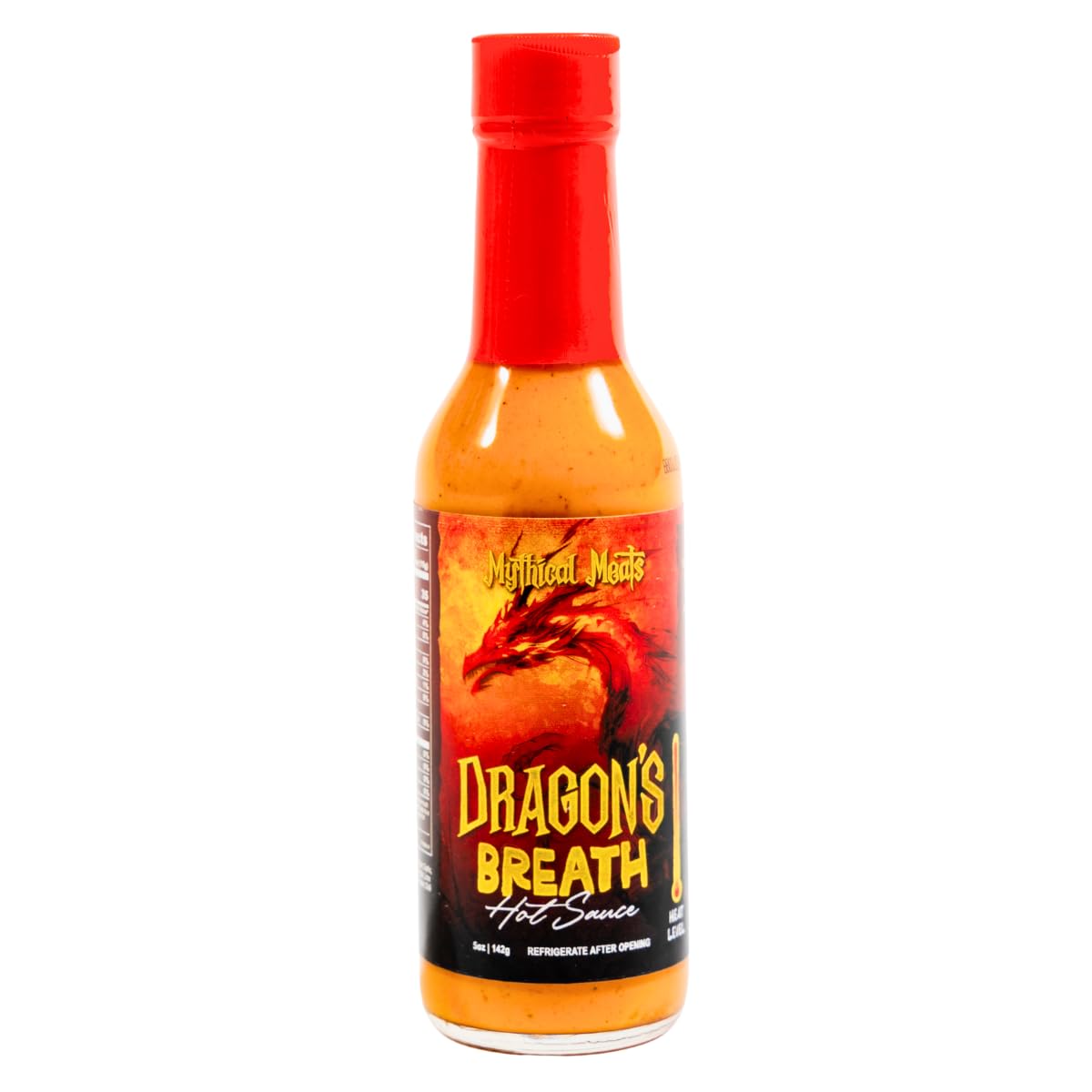 Mythical Meats Dragon's Breath Hot Sauce - Carolina Reaper & Garlic, Gluten Free, Non GMO, 9.5/10 Heat