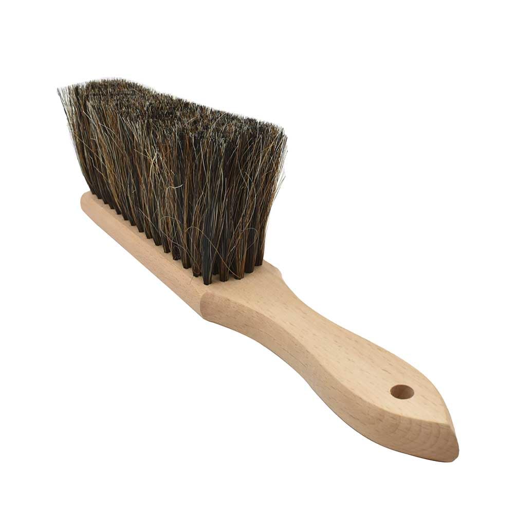 Big Horn 13020 Natural Horsehair Handheld Counter Duster with Wood Handle - 2 Inch Head Width, 13 Inch Overall Length