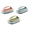 Handle Sponge Brush, Kitchen Bathroom Cleaning Washing Scrubber (Handle Sponge 3 in 1 Pack)