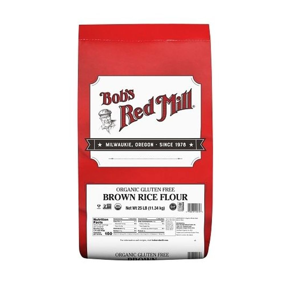 Bob's Red Mill Organic Brown Rice Flour, 25 Pound