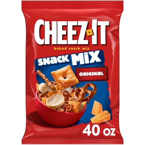 Cheez-It Snack Mix, Classic Baked Mix, Lunch Snacks, Classic, 40oz Bag (1 Bag)