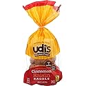 Udis Gluten Free Cinnamon Raisin Bagel 4 Ct (Pack of 4)