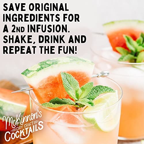 McKinnon’s Dry Craft Cocktails Dehydrated Fruits and Herbs, DIY Mixology, Infusion Kit, Mason Jar Serves 8 - 16 Drinks (Cucumber Cilantro, 1 Jar)
