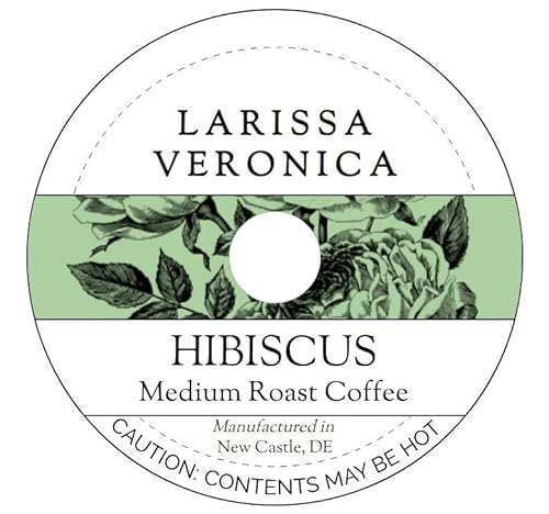 Hibiscus Medium Roast Coffee (Single Serve K-Cup Pods) (Gourmet, Naturally Flavored, Whole Coffee Beans) (12 pods, ZIN: 573048)