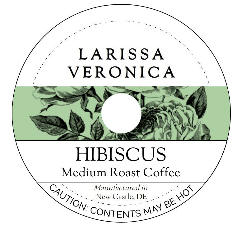 Hibiscus Medium Roast Coffee (Single Serve K-Cup Pods) (Gourmet, Naturally Flavored, Whole Coffee Beans) (12 pods, ZIN: 573048)