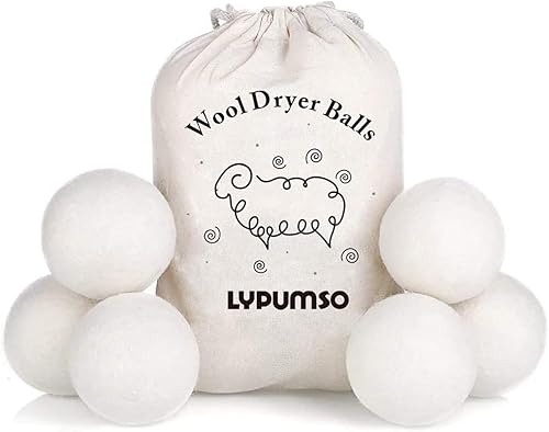 Wool Dryer Balls, Made from Premium Reusable New Zealand Wool, Fabric Softener, Reduce Wrinkles & Static Electricity, Shorten Drying Time Naturally