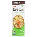 Dare Breton Gluten Free Crackers, Herb and Garlic, 4.76 Ounce (Pack of 6) by Dare
