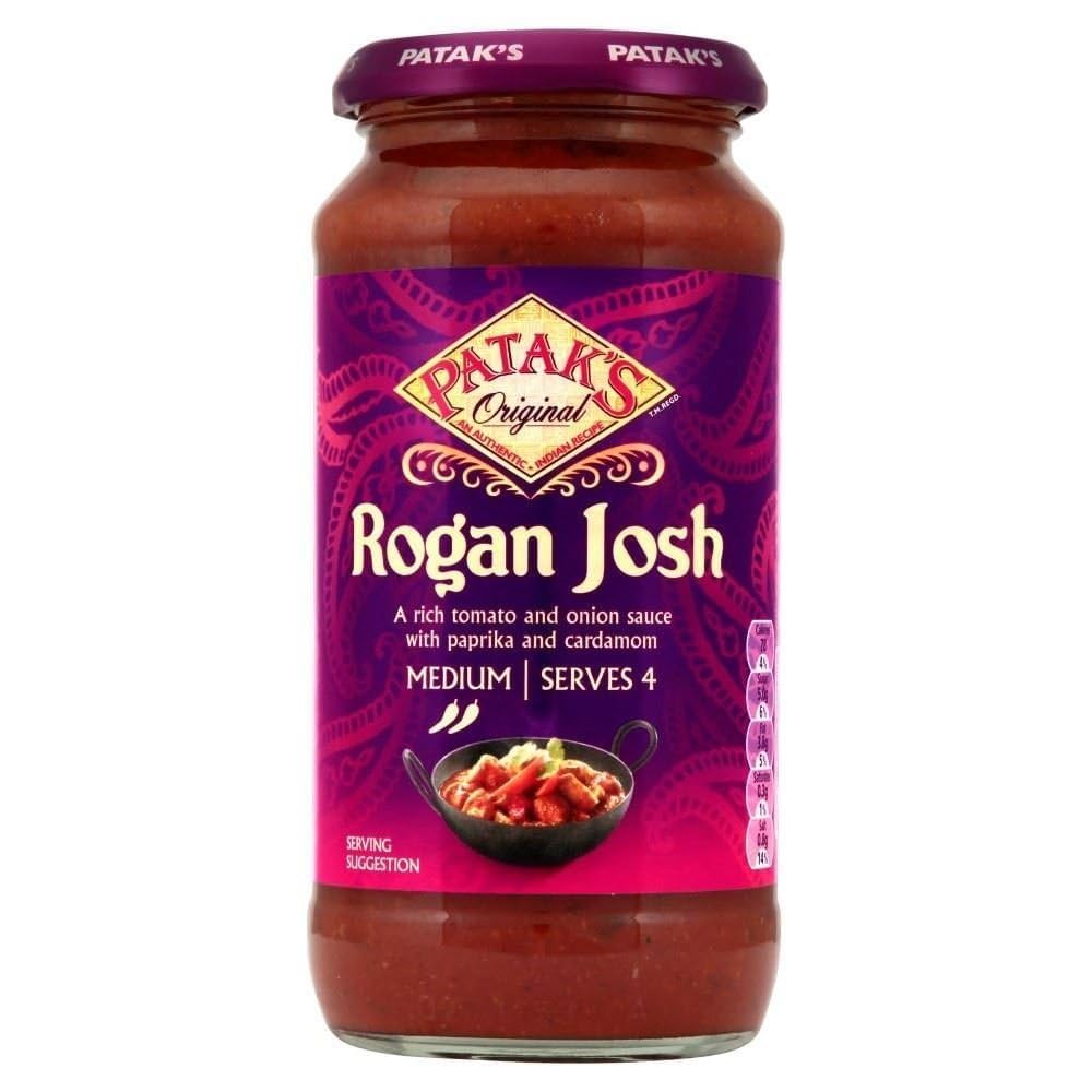 Patak's Medium Hot Rogan Josh Sauce (450g) - Pack of 6