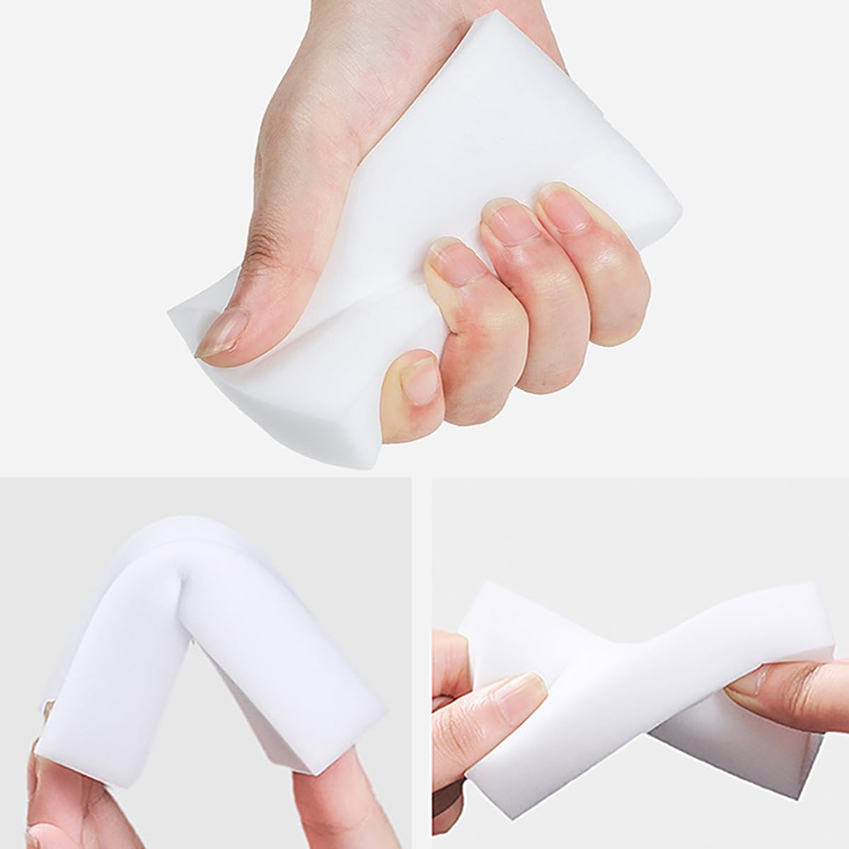 Magic Cleaning Eraser Sponges, White Melamine Foam Blocks, 100 Pack