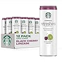 Starbucks - RTD Coffee, Refreshers with Coconut Water, Black Cherry Limeade, 12 fl oz. cans (12 Pack)