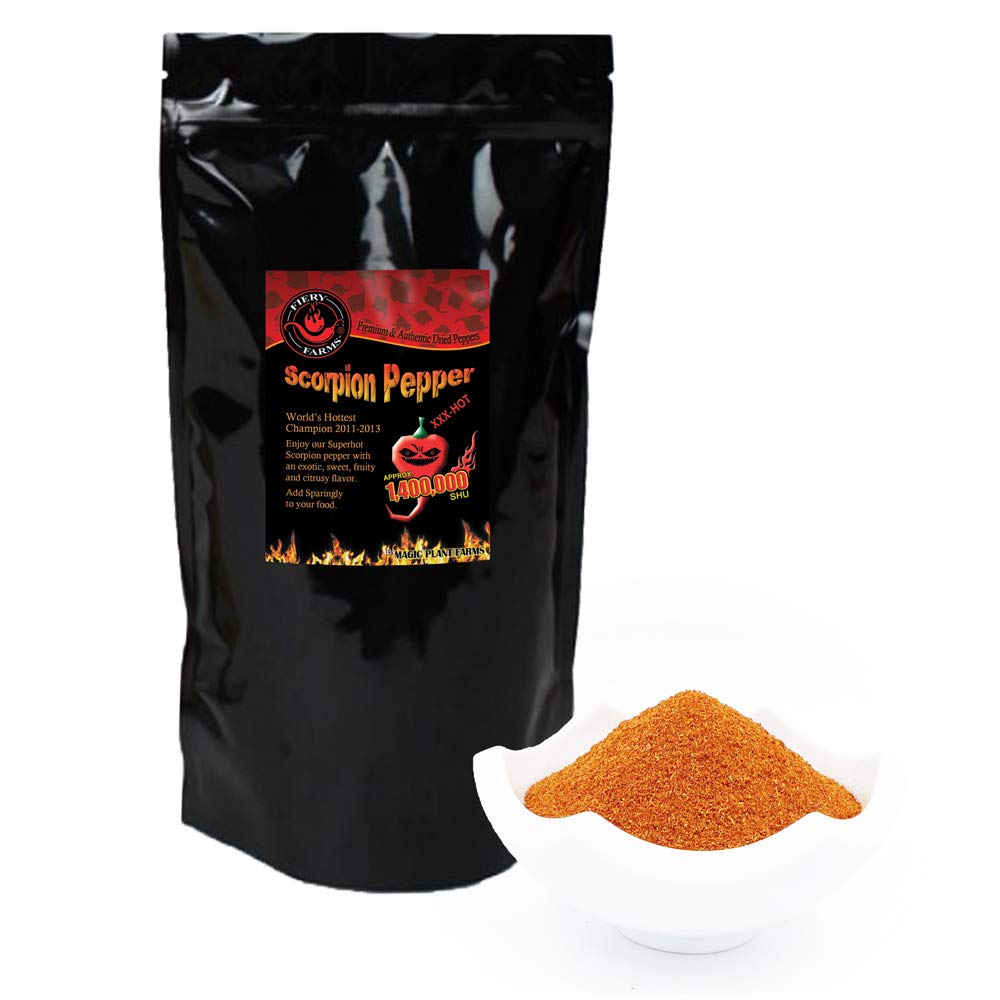 Red Scorpion Butch -T Pepper Powder by Magic Plant, 1 Lb Bulk - 1.2M+ SHUs - Extreme Heat, Sweet & Fruity Flavor - Natural, Non-GMO Gourmet Fine