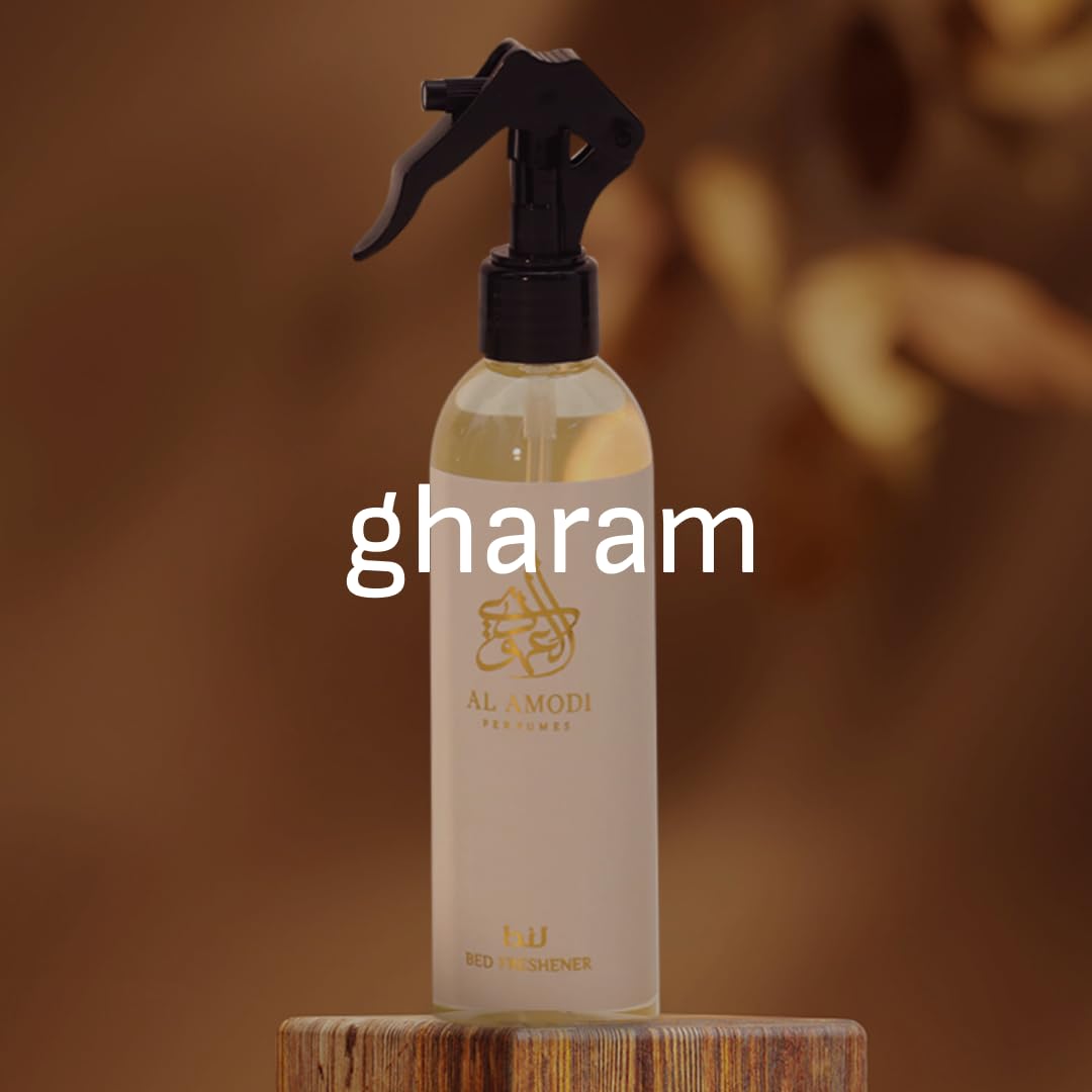 Gharam Arabic Bed Refresher by Al Amodi | 250ml, Fresh, Citrus, Bed Linening, 8.5 Fl Oz (Pack of 1)