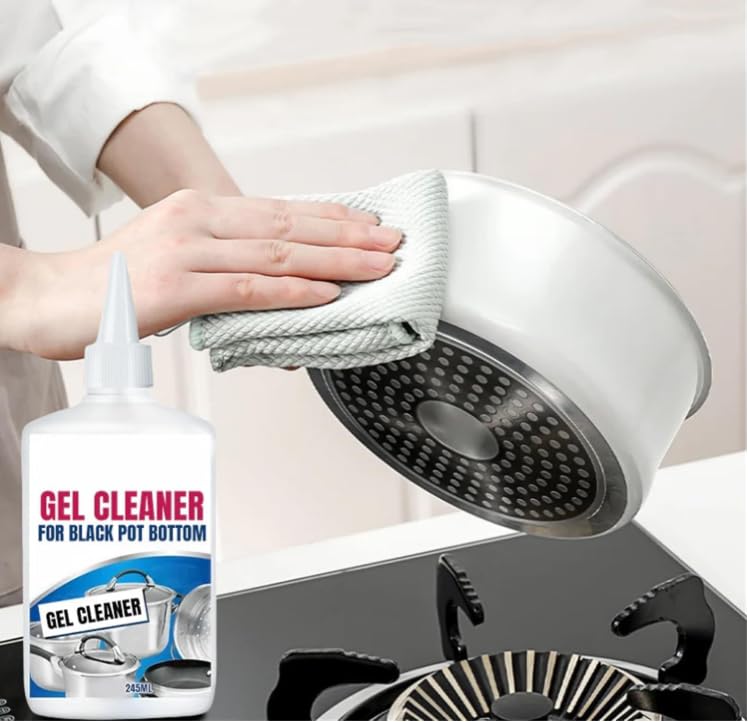 Gel Cleaner for Black Pan Bottoms,Powerful Cookware Cleaning Paste,Magic Gel Cleaner for Pots and Pans, Pot Cleaner For Bottom Of Pans, Stainless