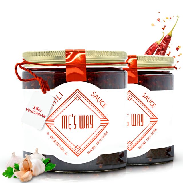 M?’S WAY Handmade Vietnamese Chili Garlic Sauce - Sweet, Savory & Spicy Authentic Flavor - Ideal for Pho, Stir-Fry & Everyday Meals (16 Oz Pack of 2