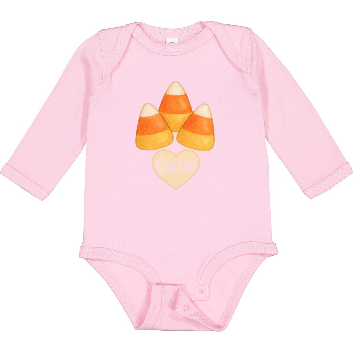 inktastic Candy Corn Cute Long Sleeve Creeper 6 Months 0080 Pink 46d33