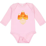 inktastic Candy Corn Cute Long Sleeve Creeper 6 Months 0080 Pink 46d33