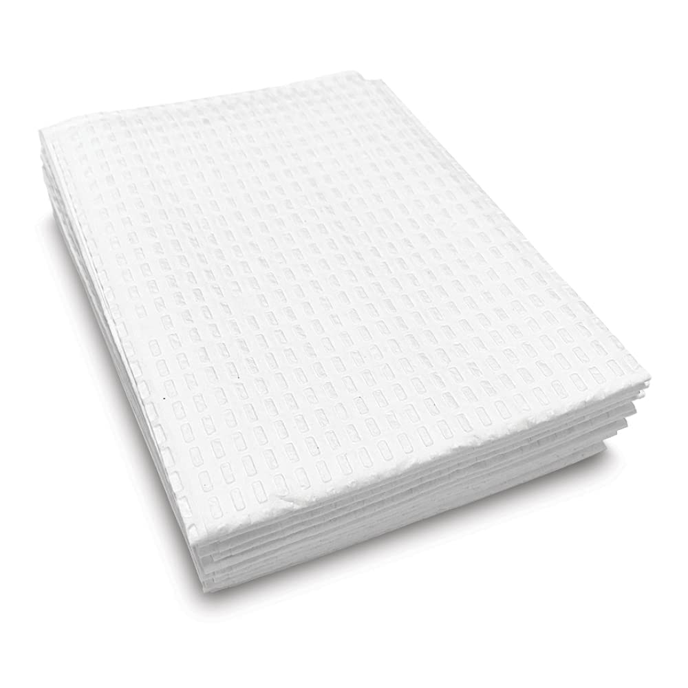 BodyMed 3 Ply Tissue/Poly Professional Towels - Disposable Paper Towels - 13-Inch x 18-Inch - Case of 500 - White